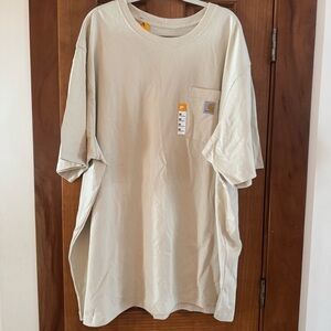 Carhartt Loose Fit Heavyweight Pocket T Shirt Men’s 3XL XXXL Oatmeal Beige Top